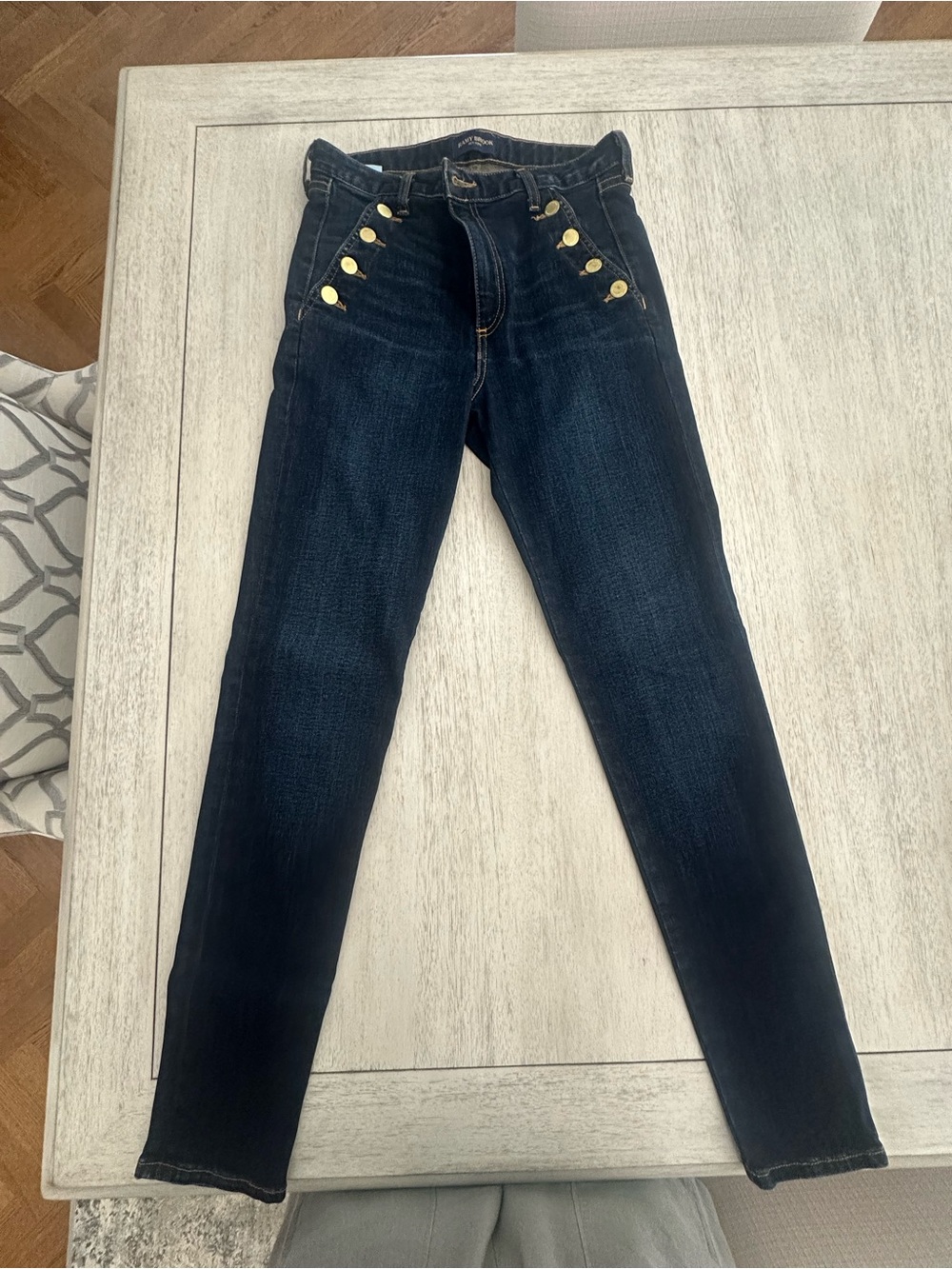 Women’s Ramy Brook Dark Blue High-Waist Button-Front Women’s Jeans